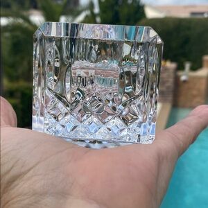 Waterford, Crystal Lismore Square votive candlestick holder. Vintage find.